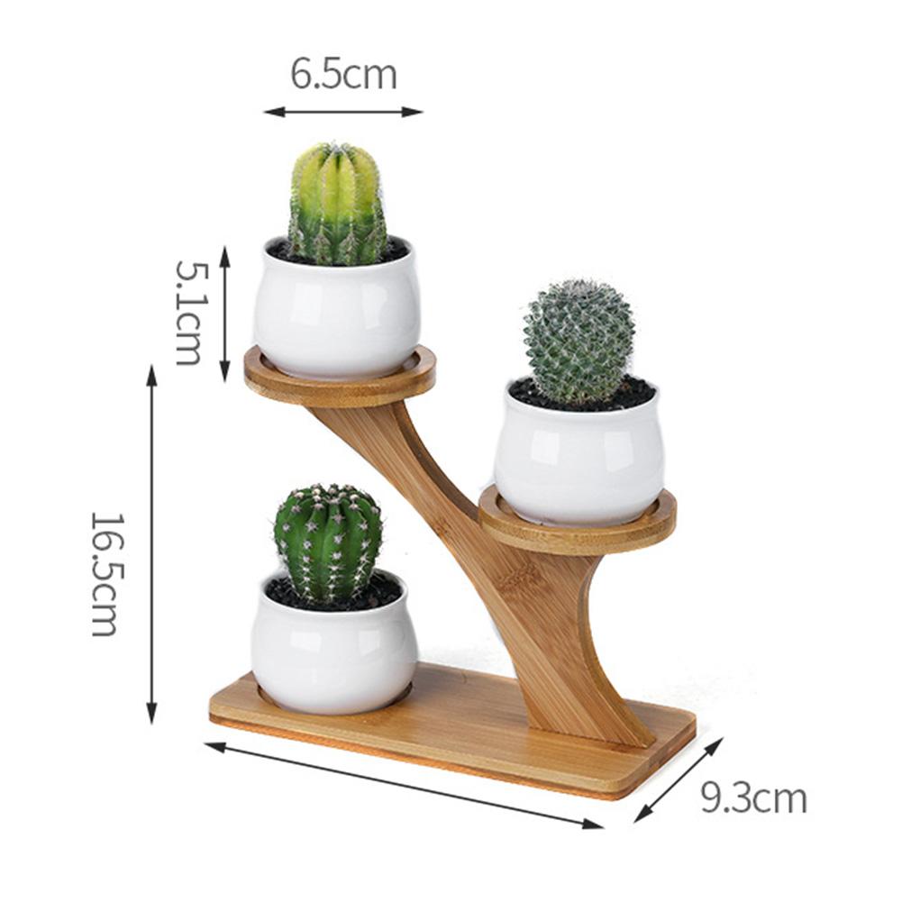 

Многоярусный держатель для цветочных горшков, 3 яруса, 3 подставки для растений в горшках, бамбуковая стойка для комбинированных керамических цветочных горшков для помещений и улицы Fourpiece Suit