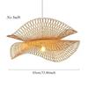 Dia.45CM Modern Bamboo Handmade Wicker Rattan Lighting Chandelier Lamp Fixture Restaurant Dining Room Bedroom Teahouse