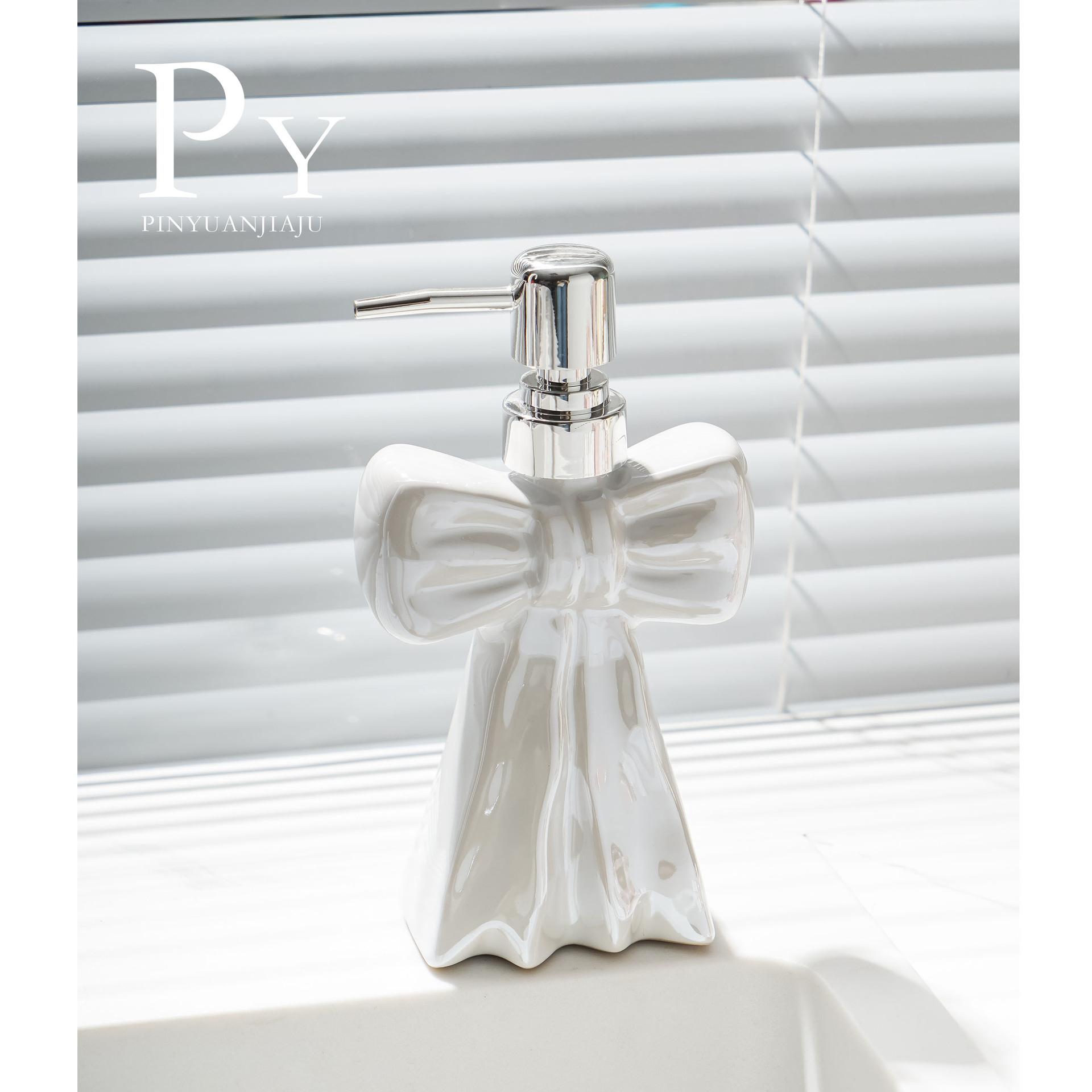 

Creative bow lotion bottle electric toothbrush toothbrush rack toothpaste shelf toilet wash basin storage base cup dispenser