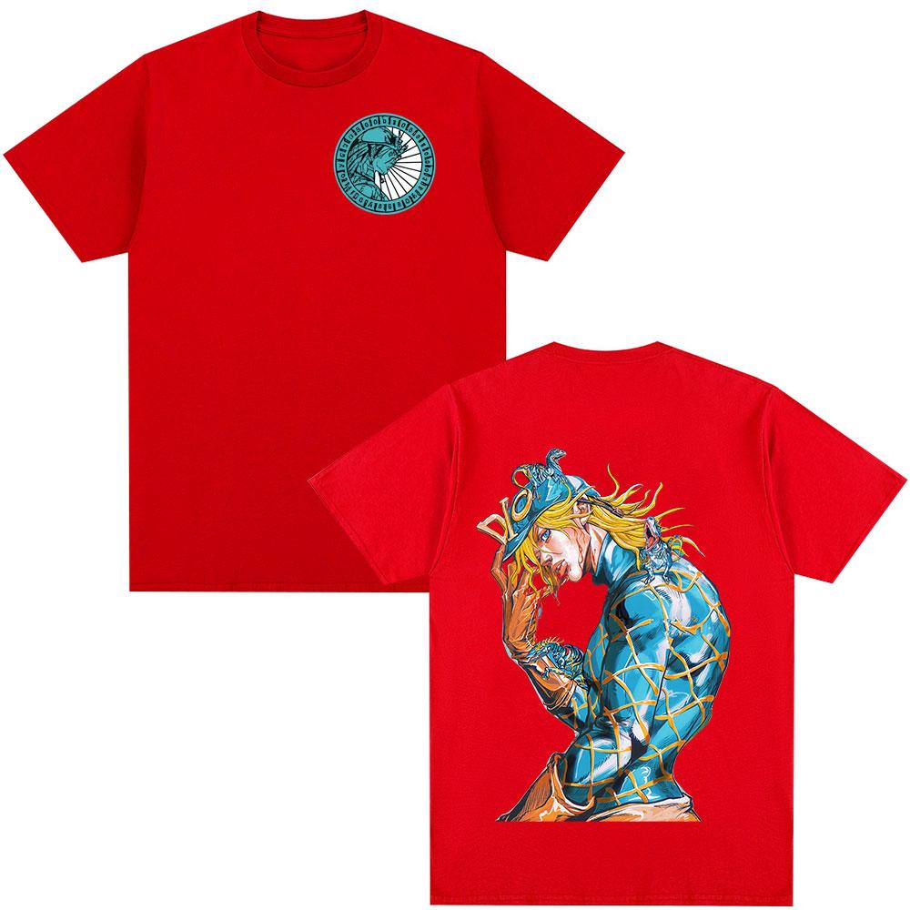 

Anime JoJo Bizarre Adventure STEEL BALL RUN Diego Brando T Shirts Unisexs Women Clothing Casual Short Sleeves Oversized Tshirts S