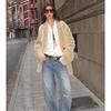 FU ZHI EN South African Merino Shearling Blazer Coat