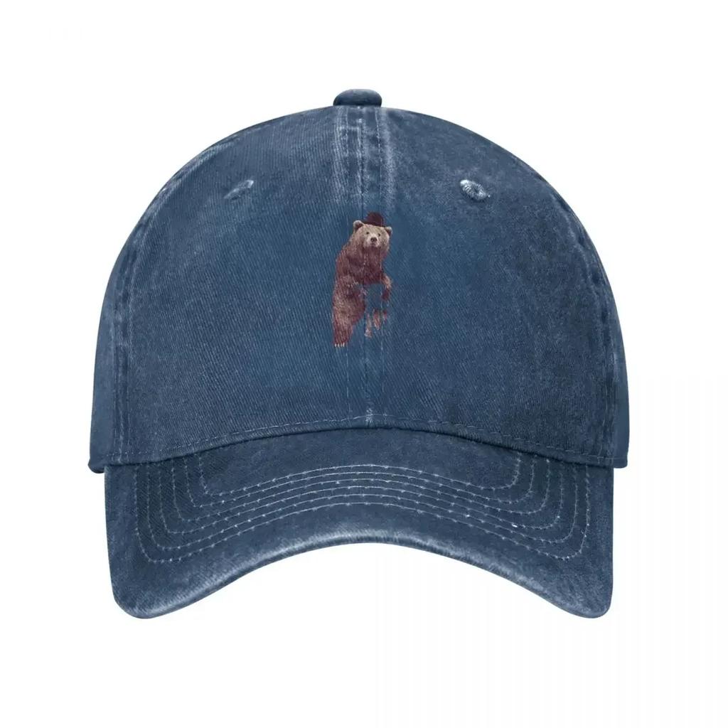 Vintage Barnabus Bear Baseball Caps Unisex Women Distressed Denim Washed Snapback Hat Bike Animals Outdoor Adjustable Hats Cap