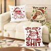 Cushion Cover Silky Short Plush Home Sofa Cushion Cover - Invisible Zipper Home Decoration Christmas Graphic