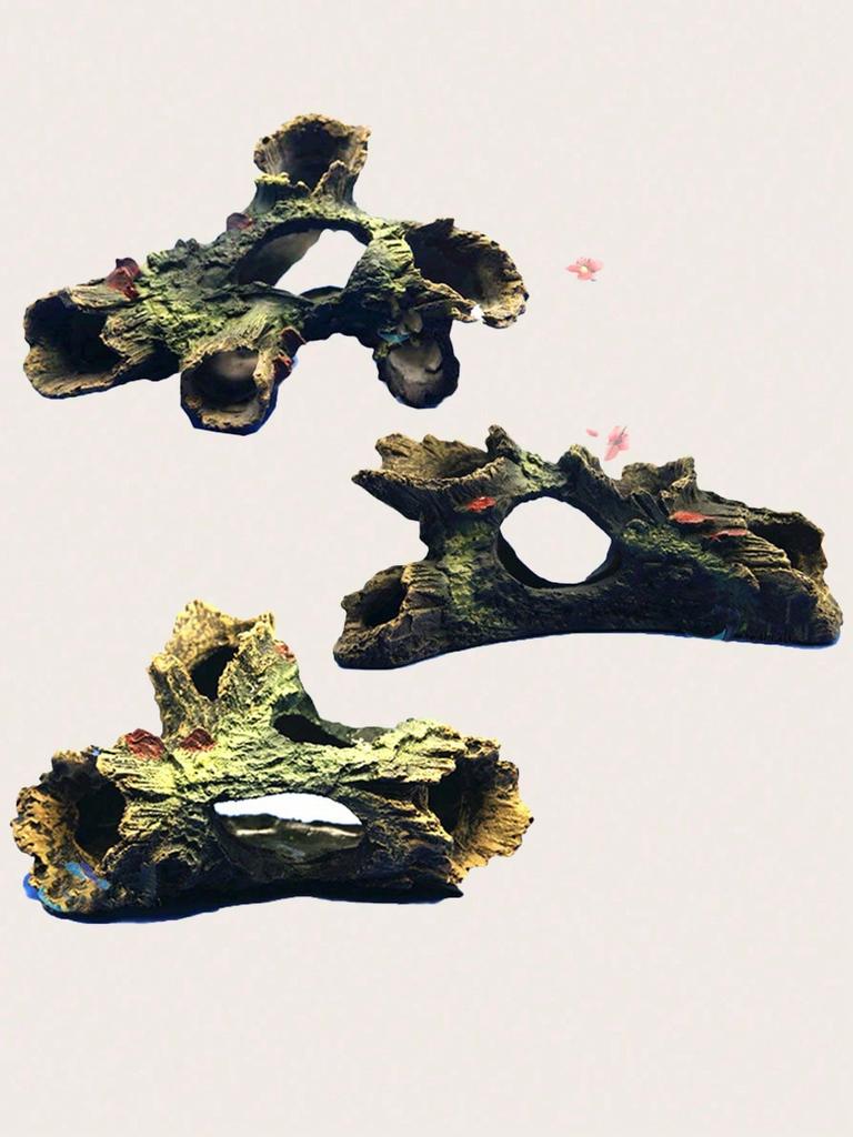 1pc-Resin Sunken Wood Fish Tank Landscape Decoration Ornament Simulation Dried Wood Decoration for Fish Tank Decoration - Random