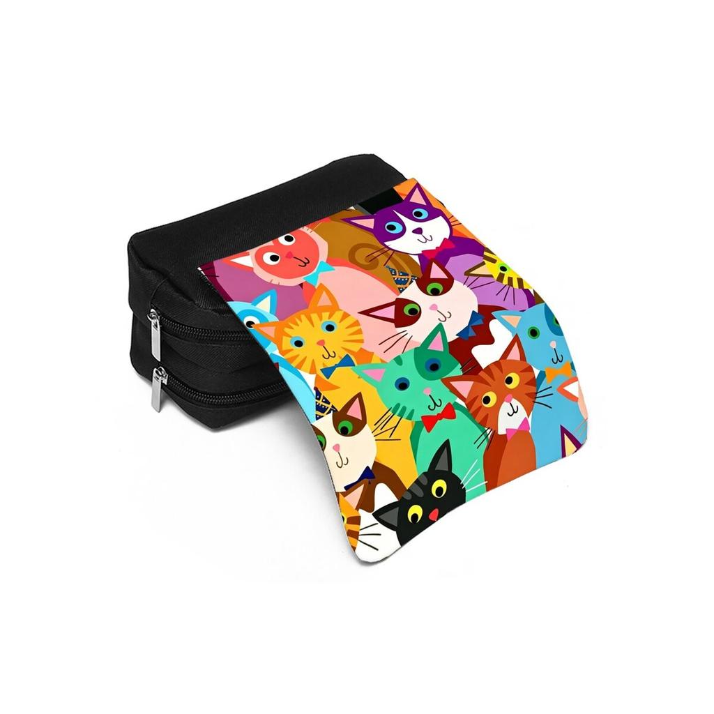 Cute Dachshund Print Double Layered Flip Pen Case for Boy/Girls Best Gifts 2D Cartoon School Supplies Pencil Case for Children