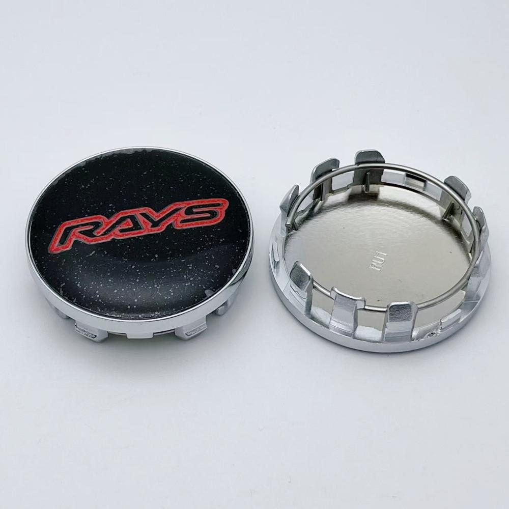 

4pcs 59MM ( 55MM I.D ) Rays Logo Emblem Badge Car Wheel Center Cap Rim Hubcaps Cover Wheels Hub Lid Replace Styling Accessories Rays Badge&4pcs Wheel Caps