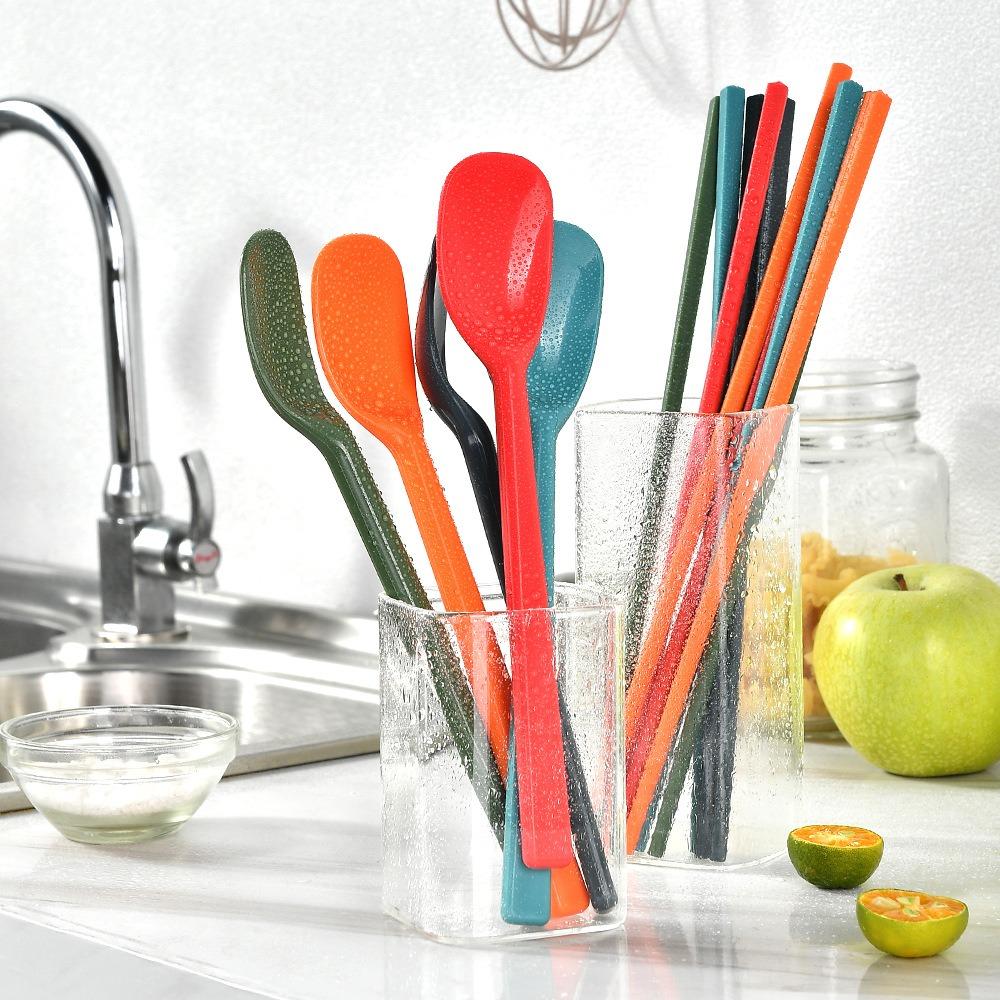 High Temperature Resistant Silicone Chopsticks Mildew-proof Tableware Set Silicone Spoon  Kids