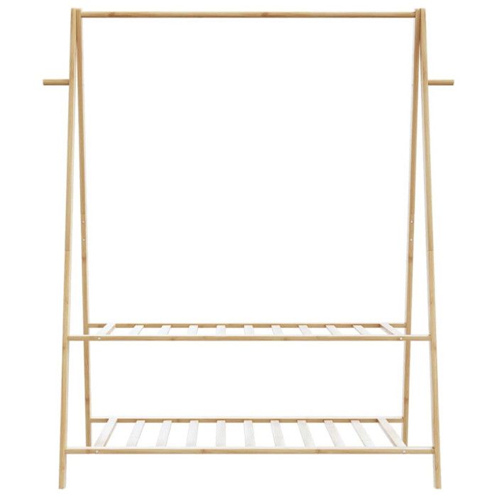 VidaXL Porte-vêtement avec étagères 132x45,5x150,5 cm bambou, porte-manteau, porte-manteau avec étagère, porte-vêtements 4008912