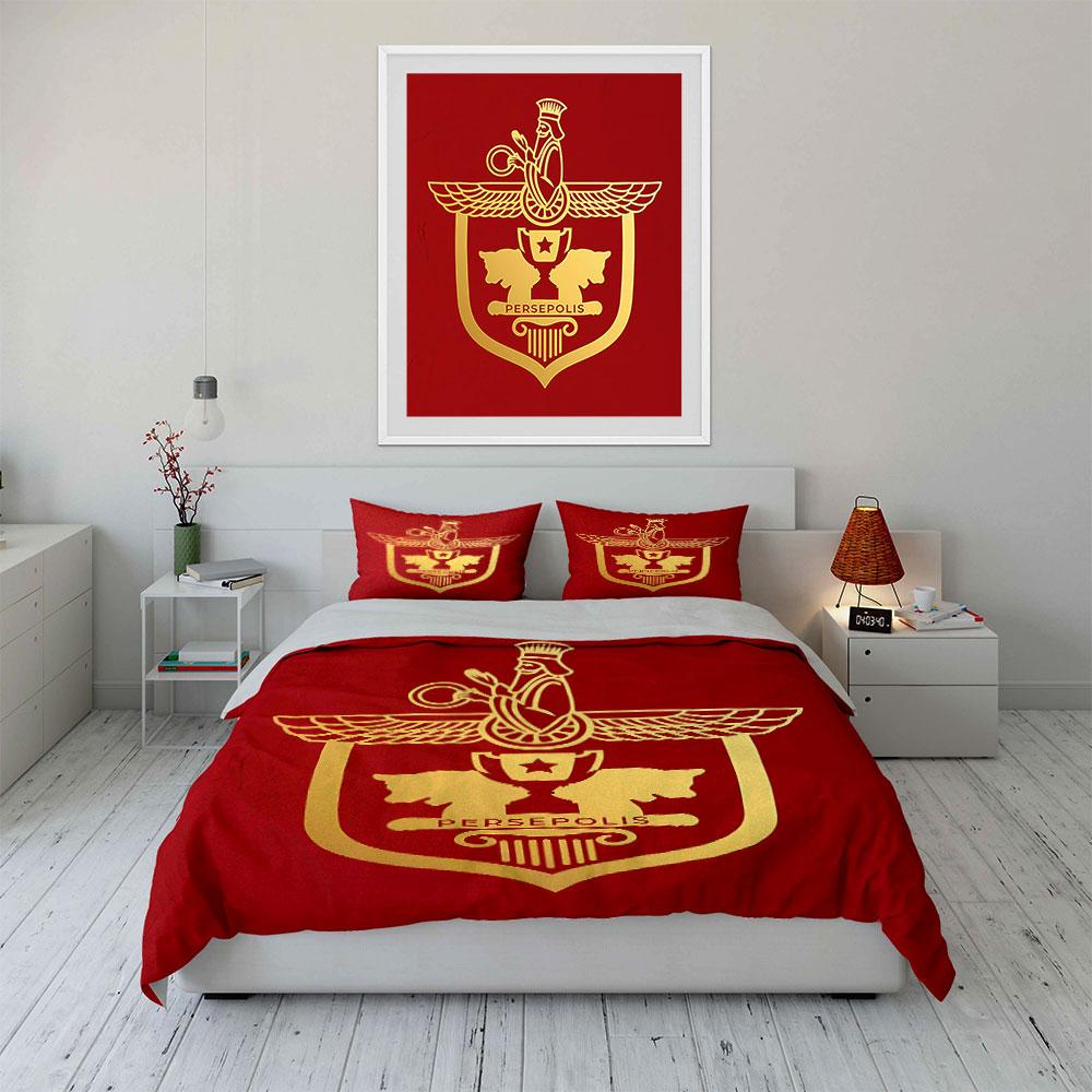 Rotes Persepolis Logo Bettwäscheset Bettwäsche Bettbezug Set Bettbezug Kissenbezüge (1 * Bettbezug 2 * Kissenbezüge, ohne Bettdecke)