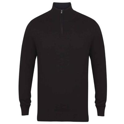Henbury Mens Quarter Zip Jumper
