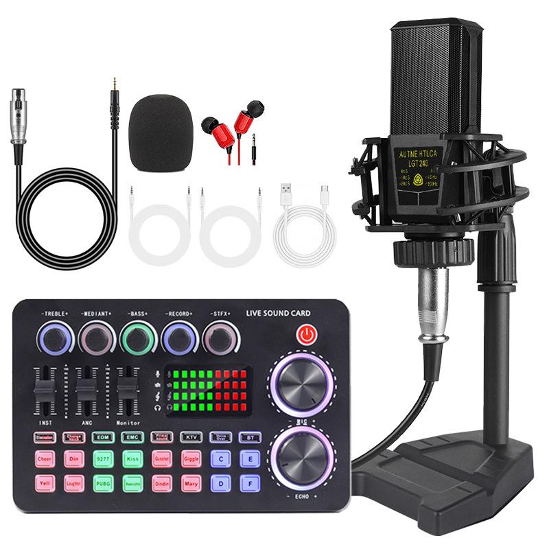 V8s English Sound Card Device: Desktop and Mobile Live Broadcast & Recording Set