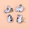 Adorable Cats Enamel Lapel Pin Stylish Brooch for Clothes and Bags Gift for Friend and Festival Jewelry