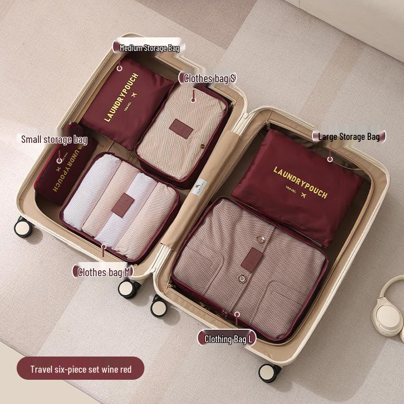 7-Piece Travel Packing Cubes Set - Compressible Storage Organizer for Clothes