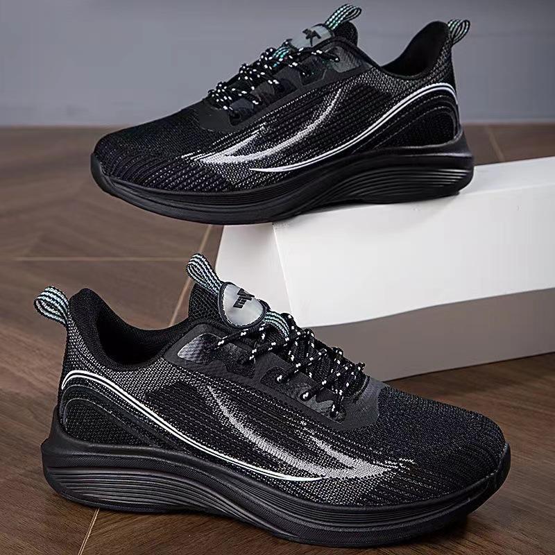 New spring running shoes breathable fly-woven lightweight soft elastic soft-soled sports shoes student casual trend women's shoes