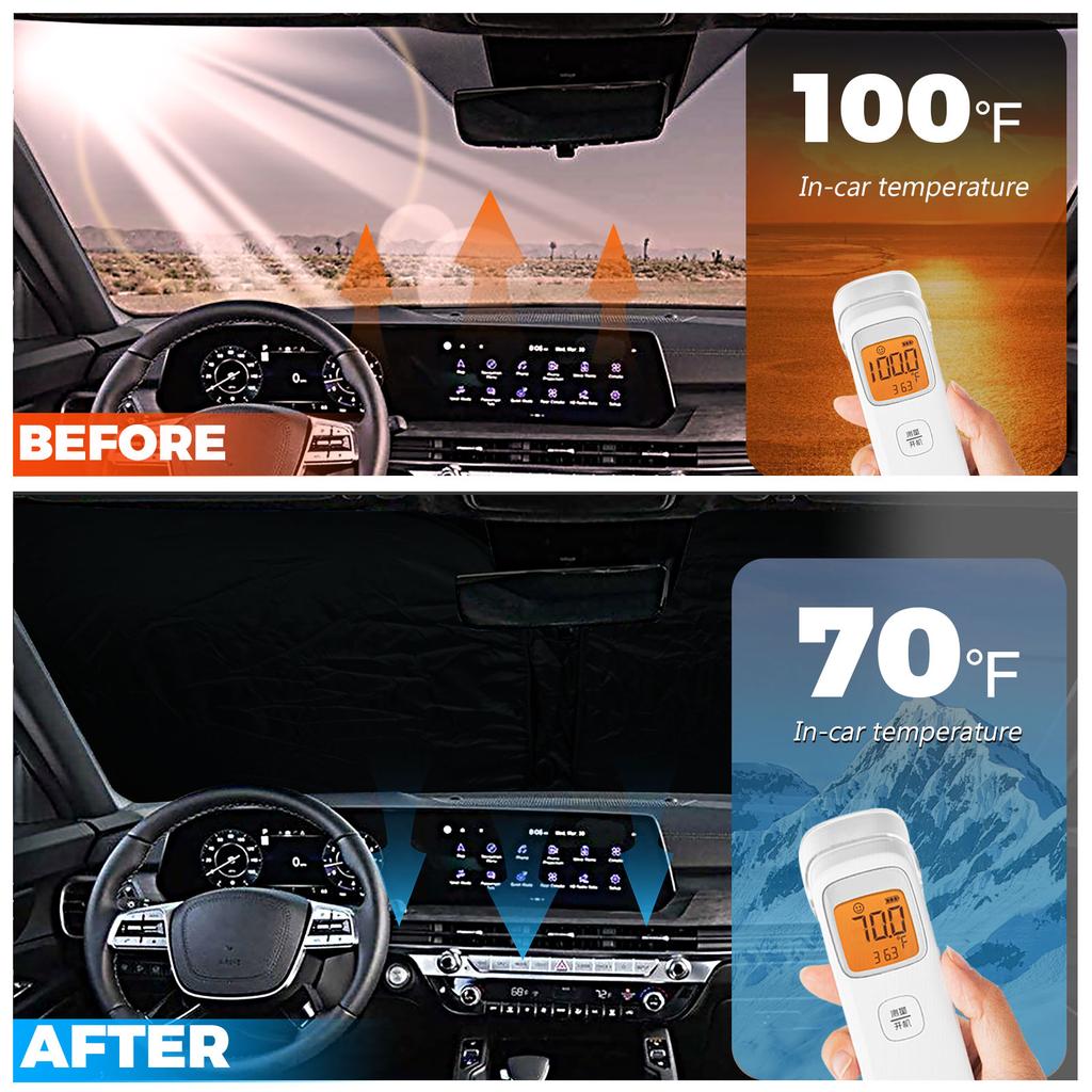 Car Sunshade Windshield American Flag Sunshield UV Protector Sunshade Window Guard Foldable for Car Truck SUV Car Accessories