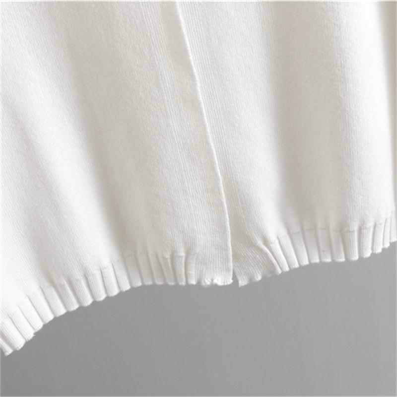 Women'S Spring And Autumn Casual Suit Fashionable High Neck Sweater Cardigan Vest Wide Leg Pants Knitted Three Piece Set