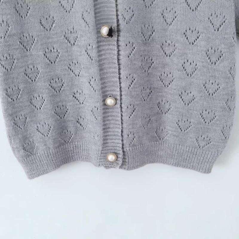 Spring 2026 European & American Style Versatile Drawstring Button Cardigan Sweater