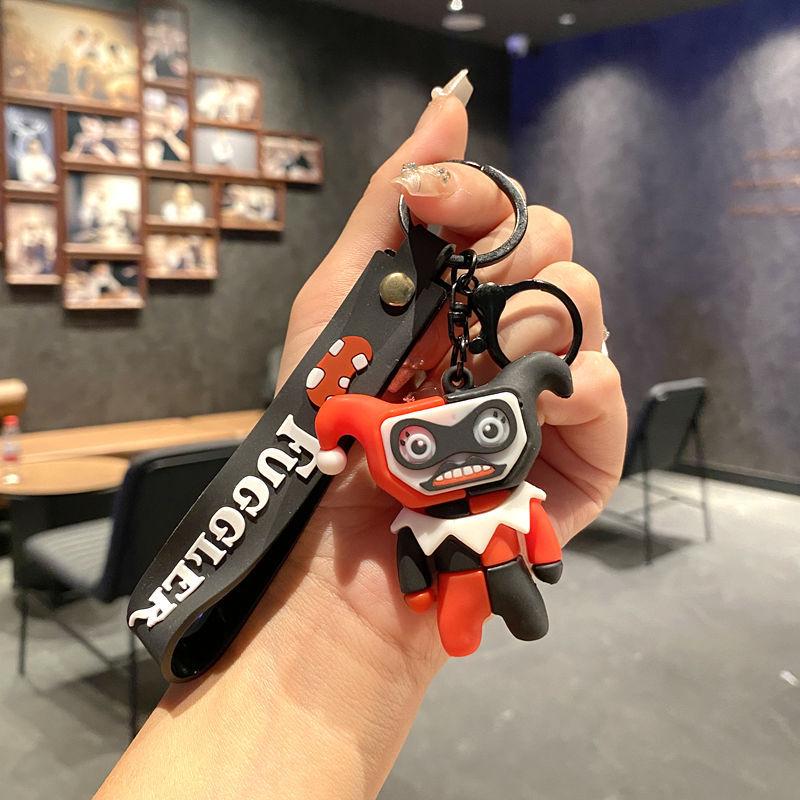 Budding Monster Keychain Ugly Cute Doll Bag Pendant Fuggler Tooth Monster Doll Machine Gift