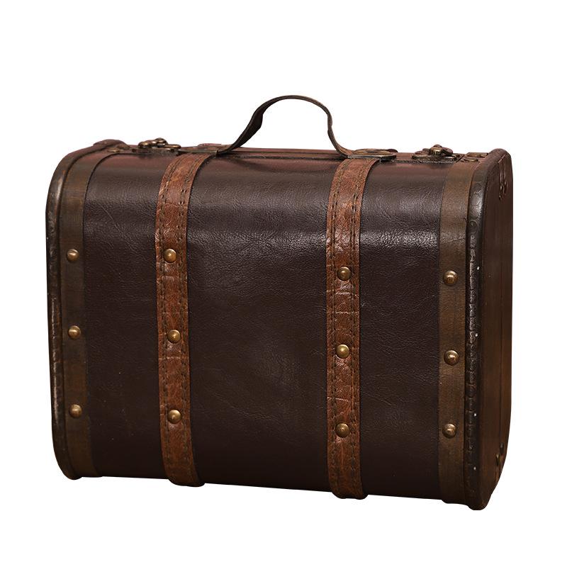 European Antique Wooden Handbag Prop Box