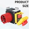 ABKS-Emergency Stop Switch Machine Switch 3-Phase 400 V With 80 Cm Cable Safety Switch Zero Voltage Switch Equivalence KOA7