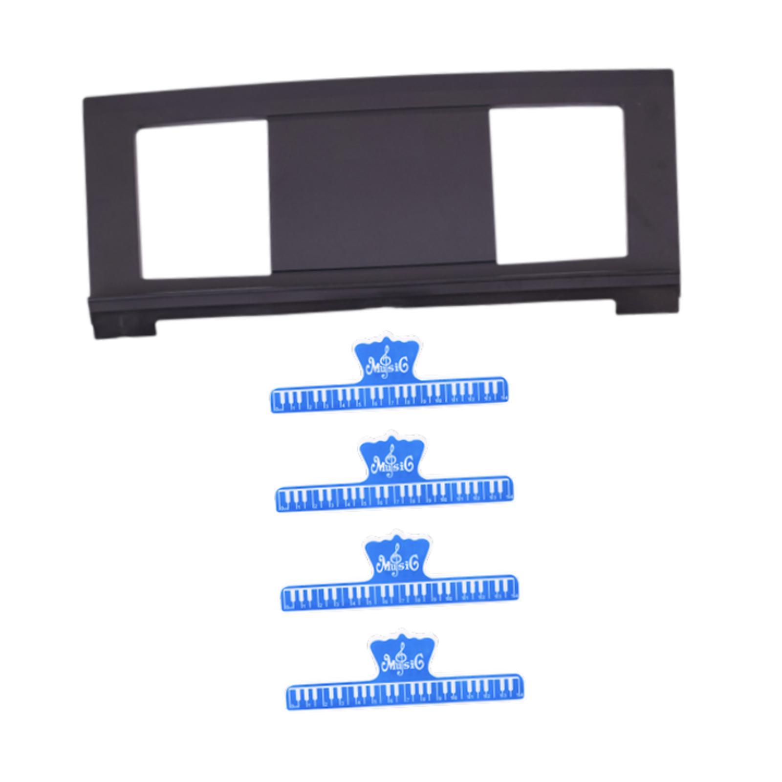 

Keyboard Music Stand Portable Music Book Holder Storage with Sheet Clips Compact Sheet Stand for Beginner Gifts Practice