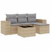 VidaXL Garden Lounge Set with Cushions 5 Pcs, Patio Sofas, Patio Furniture Set, Outdoor Furniture, Beige 3222478
