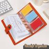 PU Leather Bank Deposit Folder Large Capacity Document Holder Simple Bank Check Bill Holder