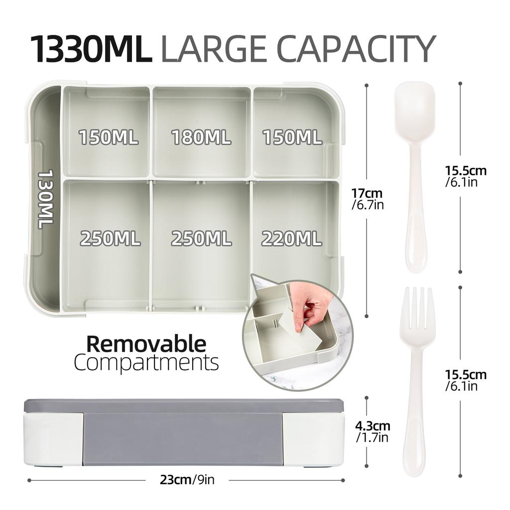 1 szt. Uroczy Wzór Dziecięcy Lunchbox Przenośny Dzielony Szczelny Pojemnik na Żywność Bento Box Do Szkoły Biura Podgrzewanie w Kuchence Mikrofalowej