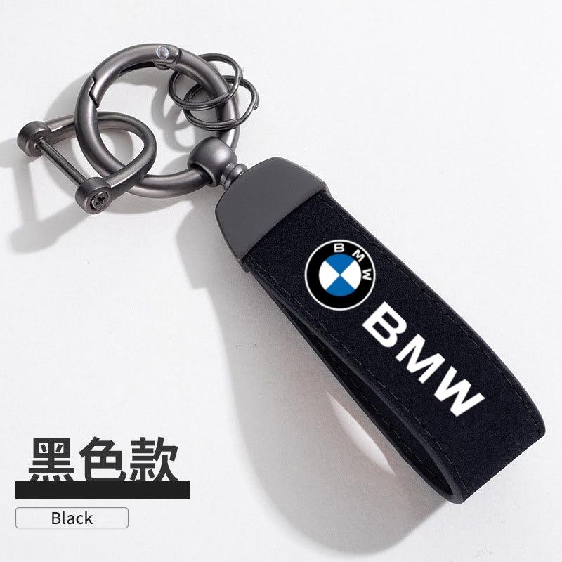 BAGF7 2026 Car Sticker 2025 Man Women Leather Rope Keyring Key Chain Ring Car Logo Keychain For BMW E39 E46 E36 E53 E90 E60 E61 E93 E8
