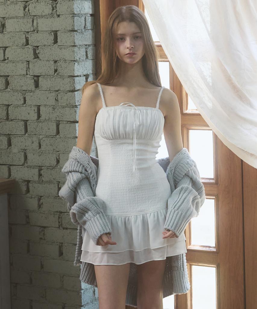 Leijeumiya Fairy Sasha Mini Dress [White]