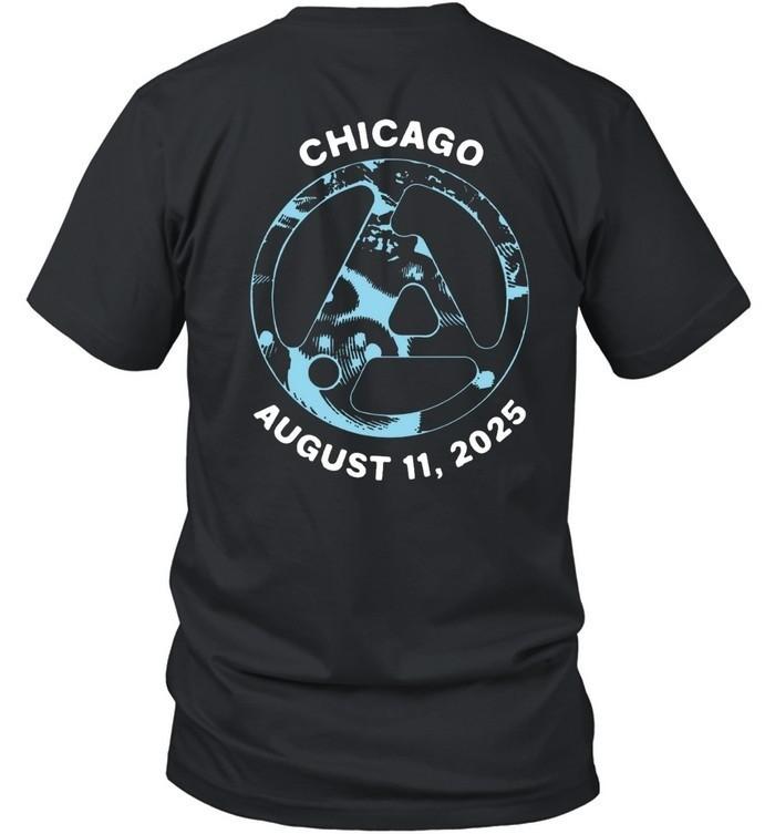 Chicago August 11 2025 Music Concert Event T-Shirt Black Graphic Tee