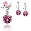 New Fashion Crystal Jewelry Set Cubic Zirconia CZ Pendant Necklace 925 Sterling Silver Jewelry Set Gift For Women Lovers