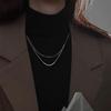 Double-Layer Minimalist Round Bead Necklace for Women - Elegant Clavicle Chain In Trendy Cold Ins Style