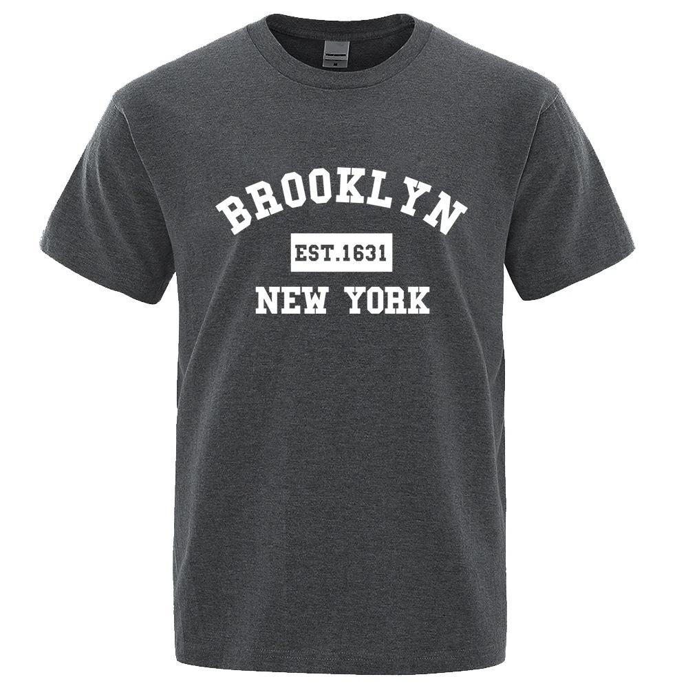 Brooklyn East 1631 New York Men's Casual Cotton Summer T-Shirt