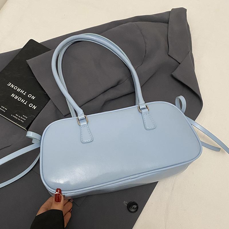 Korean trendy new product high-end underarm baguette bag niche foreign style bow gentle style versatile shoulder bag