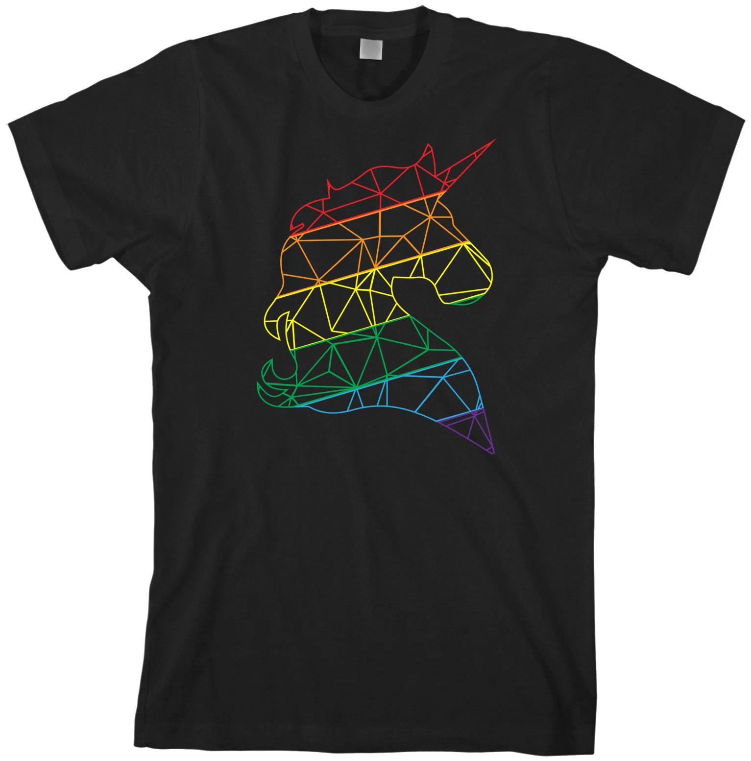 

Rainbow Geometric Unicorn Men s T shirt Birthday Gift Idea 3XL