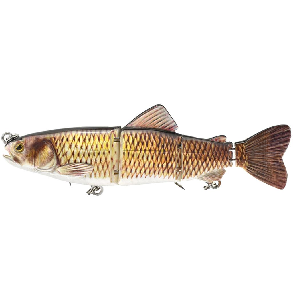 Angelköder 4 Segmente Hartköder Swimbait Harte Köder Langsam sinkend Simulierte Schwimmköder für Süßwasser Salzwasser