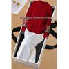 New Chinese Style Red Knit Sweater for Women - National Fashion Autumn/Winter 2025