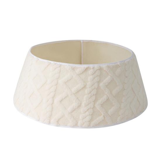 Christmas Tree Skirt Easy Installation Bohemian Design Plush 3D Holiday Season Tree Base Cover Festival Home Decor