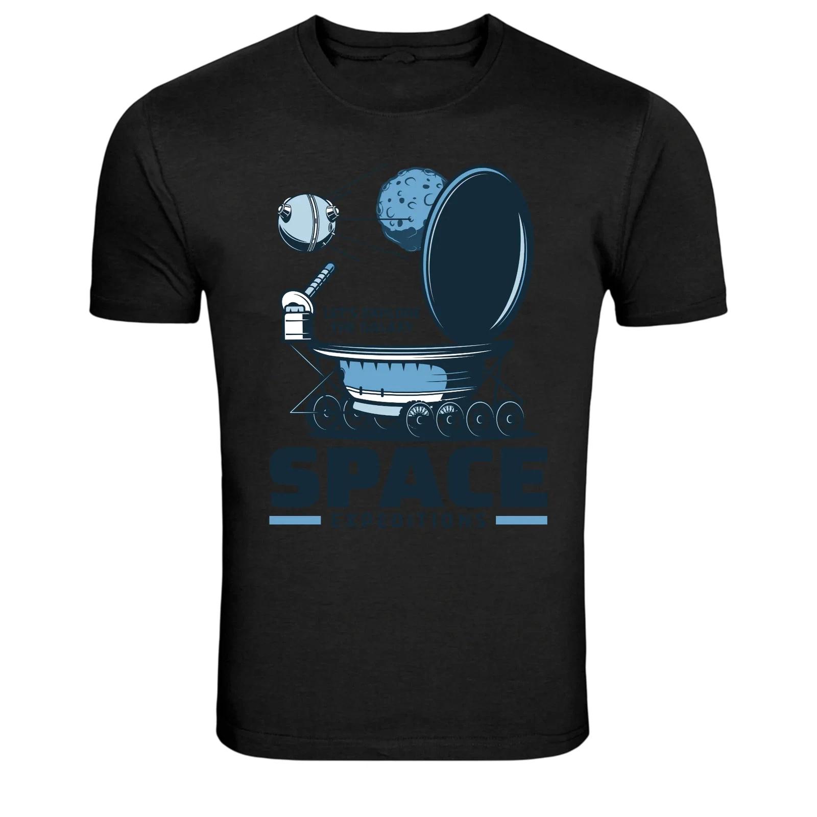 Space Expedition Rover Satellite Graphic T Shirt XL