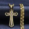 Stainless Steel Mix Color Crystal Saint Benedict Pendant Necklace  Color Christian Necklaces Jewelry San Benito N6571SR