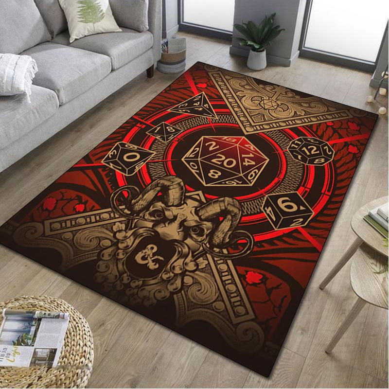 1Pc Dungeons Dragons Rug - home decoration Carpet For Living Room Bedroom Flooring Computer Chair Area Rug