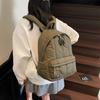 Nylon Padded Coat Backpack Solid Color Student Schoolbag Space Cotton Shoulder Bag  Outdoor