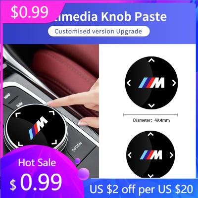 2025 Hot Car Multimedia Knob Button Cover Rotary Sticker Cars Accessories For Performance E46 E90 G11 F10 F30 G08 X6 5 Serie