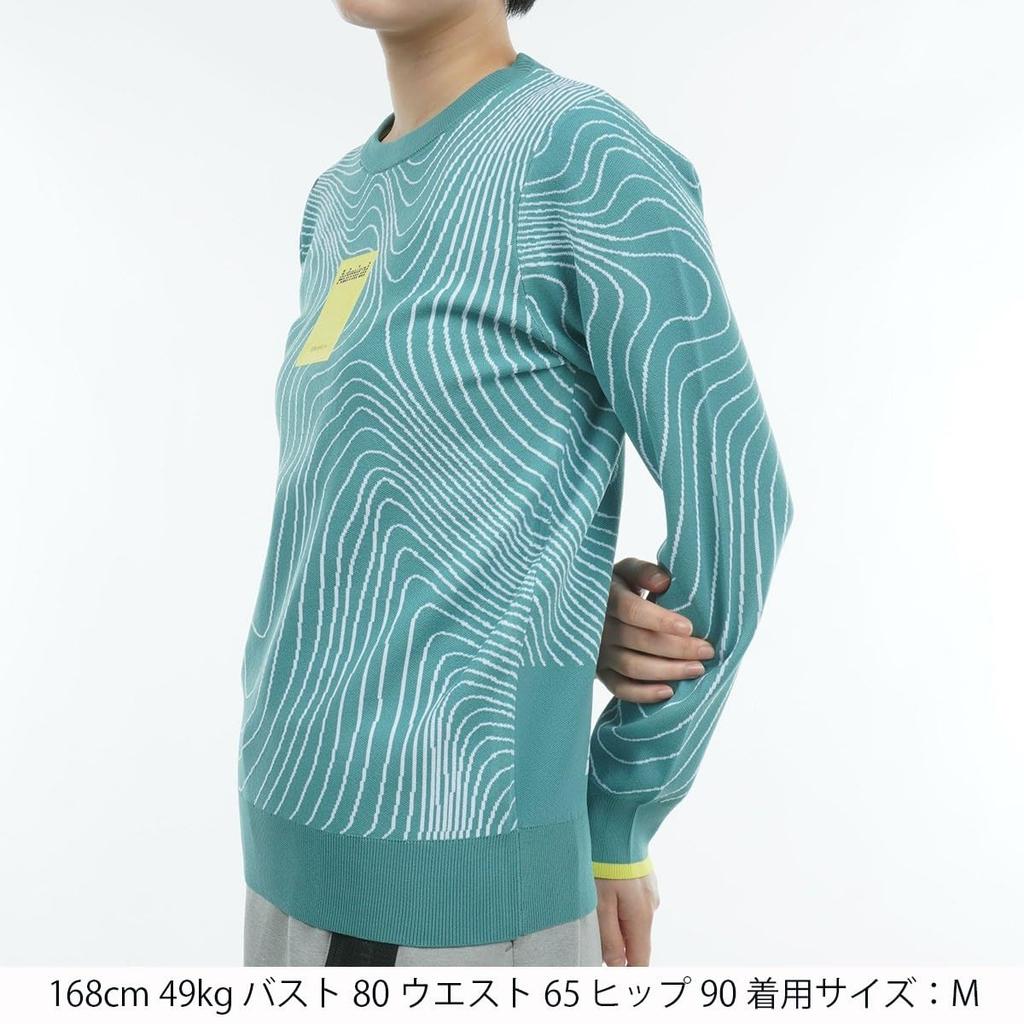 Admiral Golf Damen Canter Line Jacquard Crew Pullover ADLA383, Koralle Grün