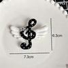 2Pcs Y2K Music Note Wing Hair Clips Cute Retro Side Barrettes Girls Accessories for Birthday Gift