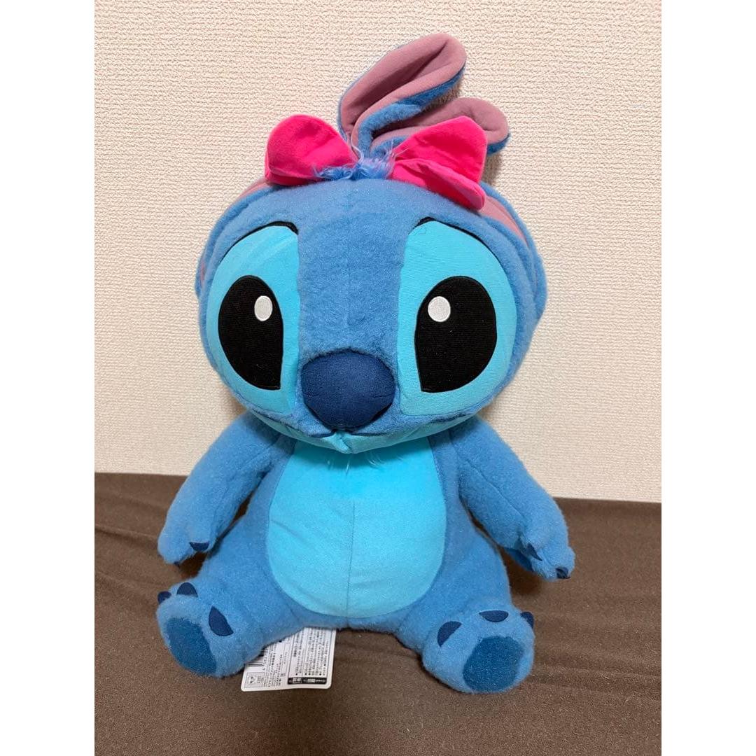 New Disney Stitch Rabbit Ear Musubi V-BIG Stuffed Toy stitch