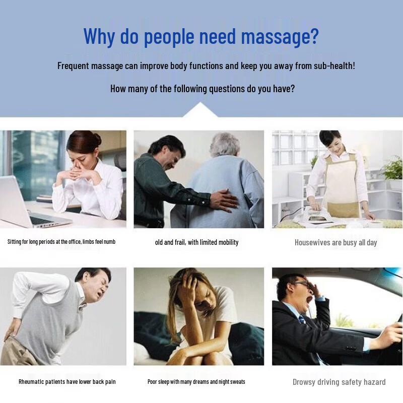 AUX Full Body Airbag & Heat Massage Cushion CN plug (adapter included)