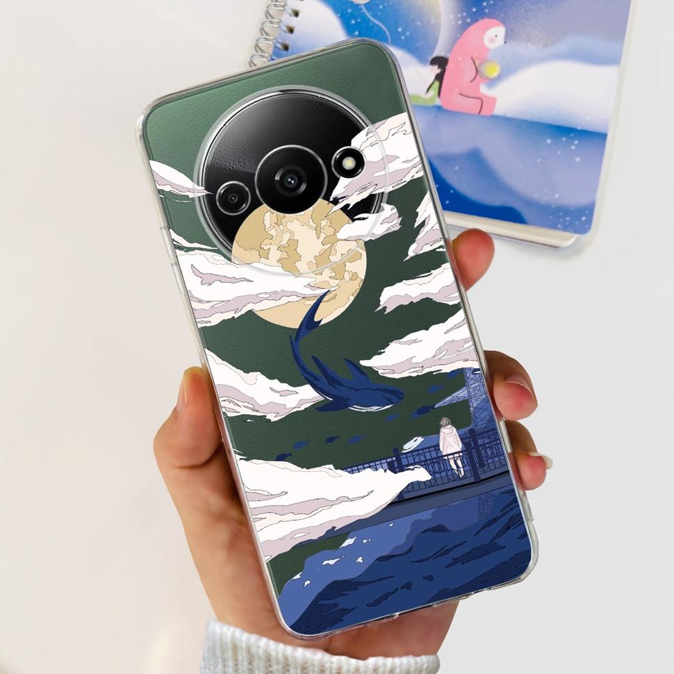 For Xiaomi Redmi A3 Case RedmiA3 Flower Cartoon Fundas Soft Silicone Casing For Xiaomi Poco C61 PocoC61 Coque Ultra Slim Cover