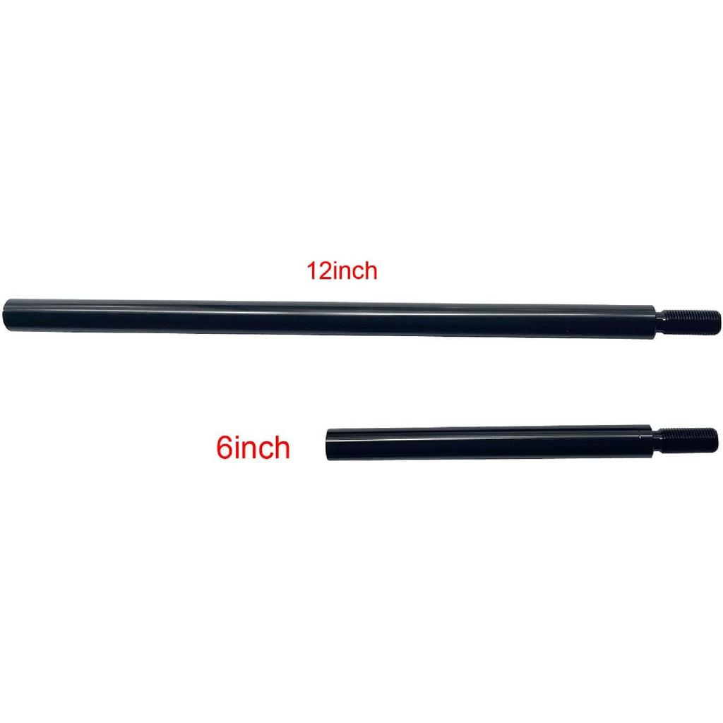 Pursuestar 6 Inch Long Black Aluminum Shift Knob Extender Extension For 5 6 Speed Manual Gear Shifter Lever M12 12X1.25